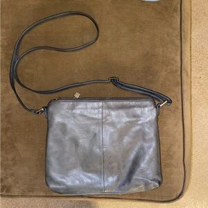 Margot minimalist gray crossbody purse with silver hardware